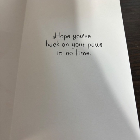 Cat Get Well Card - Picture 2 of 2